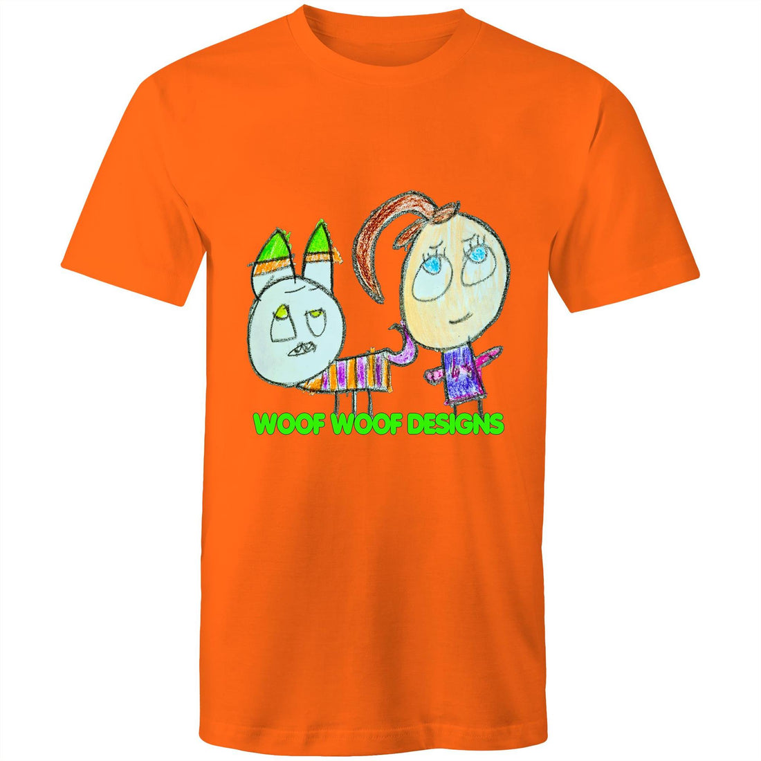 Caddy & Jade artwork by Sikiraa on men’s as colour staple t-shirt, Orange