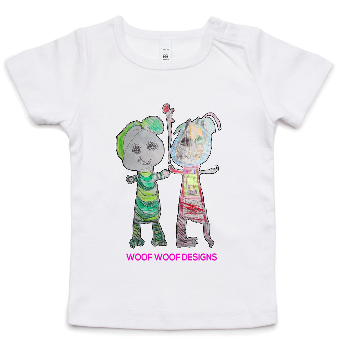 Narni & Robo artwork by Sikiraa on as colour infant wee tee, White