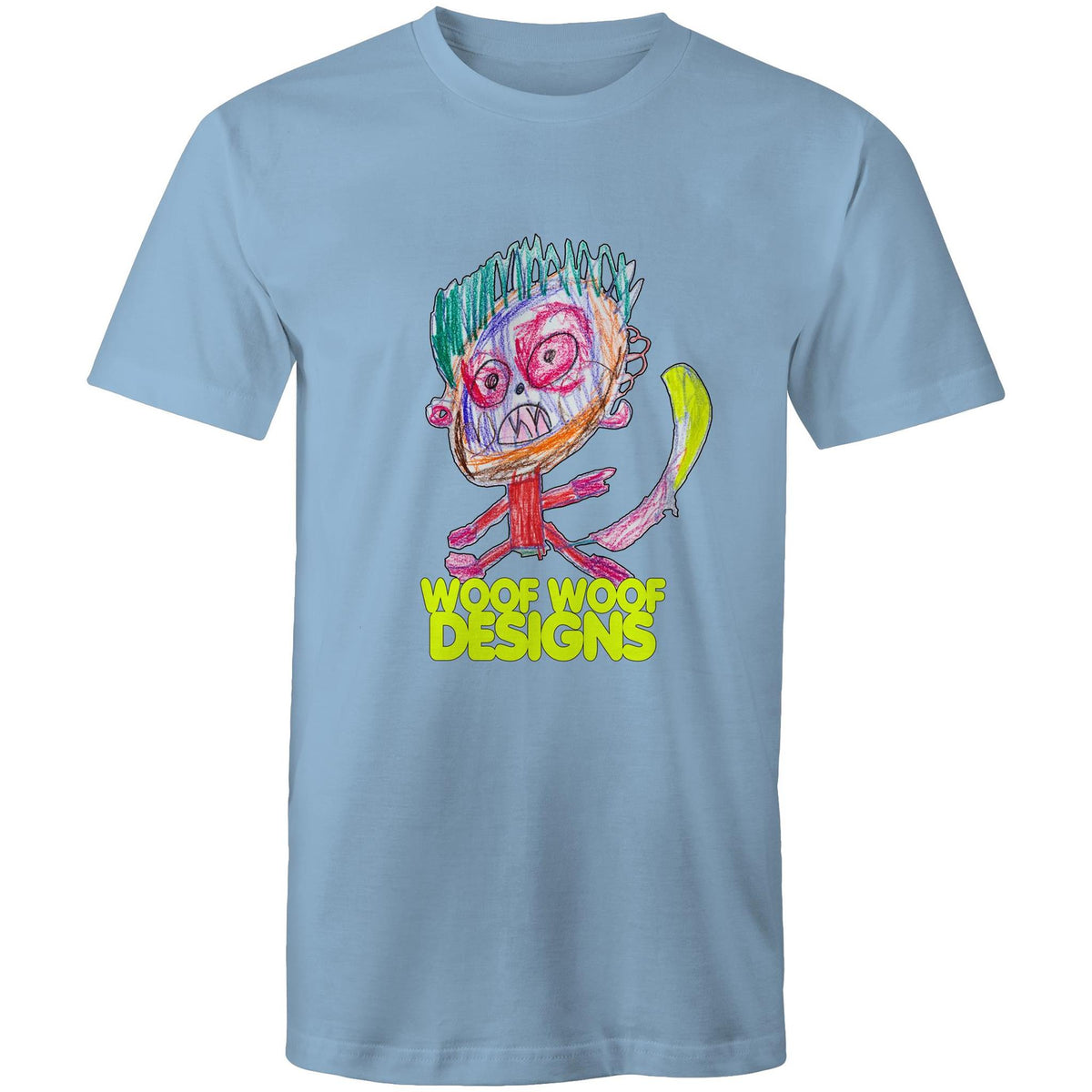 Monstro artwork by Sikiraa on men’s as colour staple t-shirt, Carolina Blue