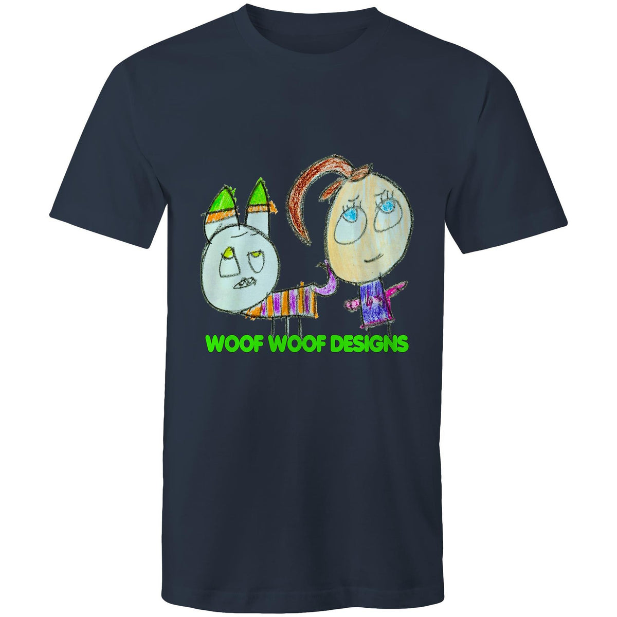 Caddy & Jade artwork by Sikiraa on men’s as colour staple t-shirt, Navy