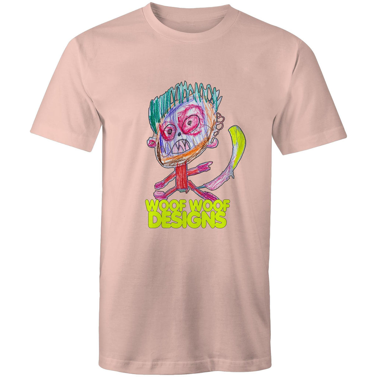 Monstro artwork by Sikiraa on men’s as colour staple t-shirt, Pale Pink