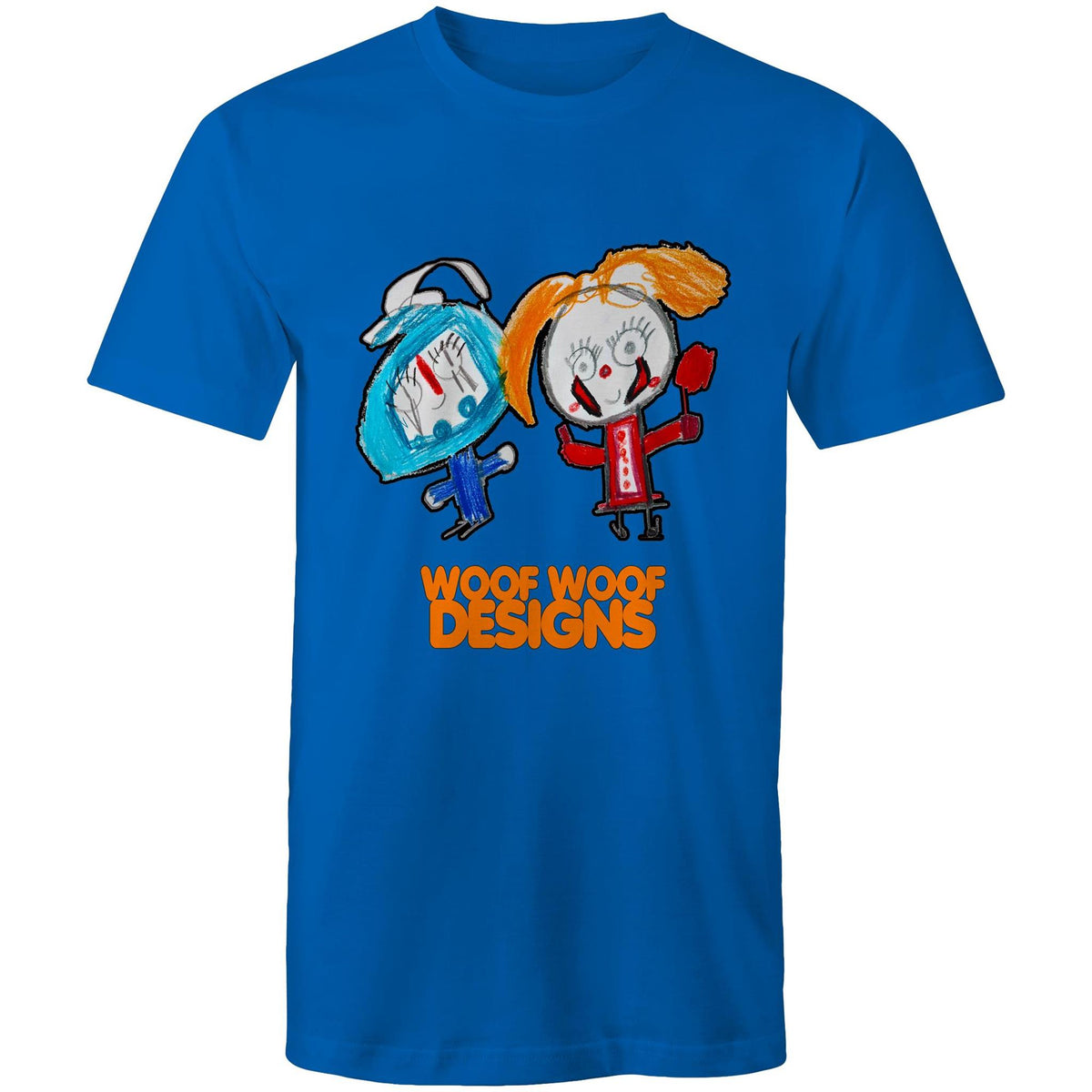 Hokey & Penny artwork by Sikiraa on men’s as colour staple t-shirt, Bright Royal