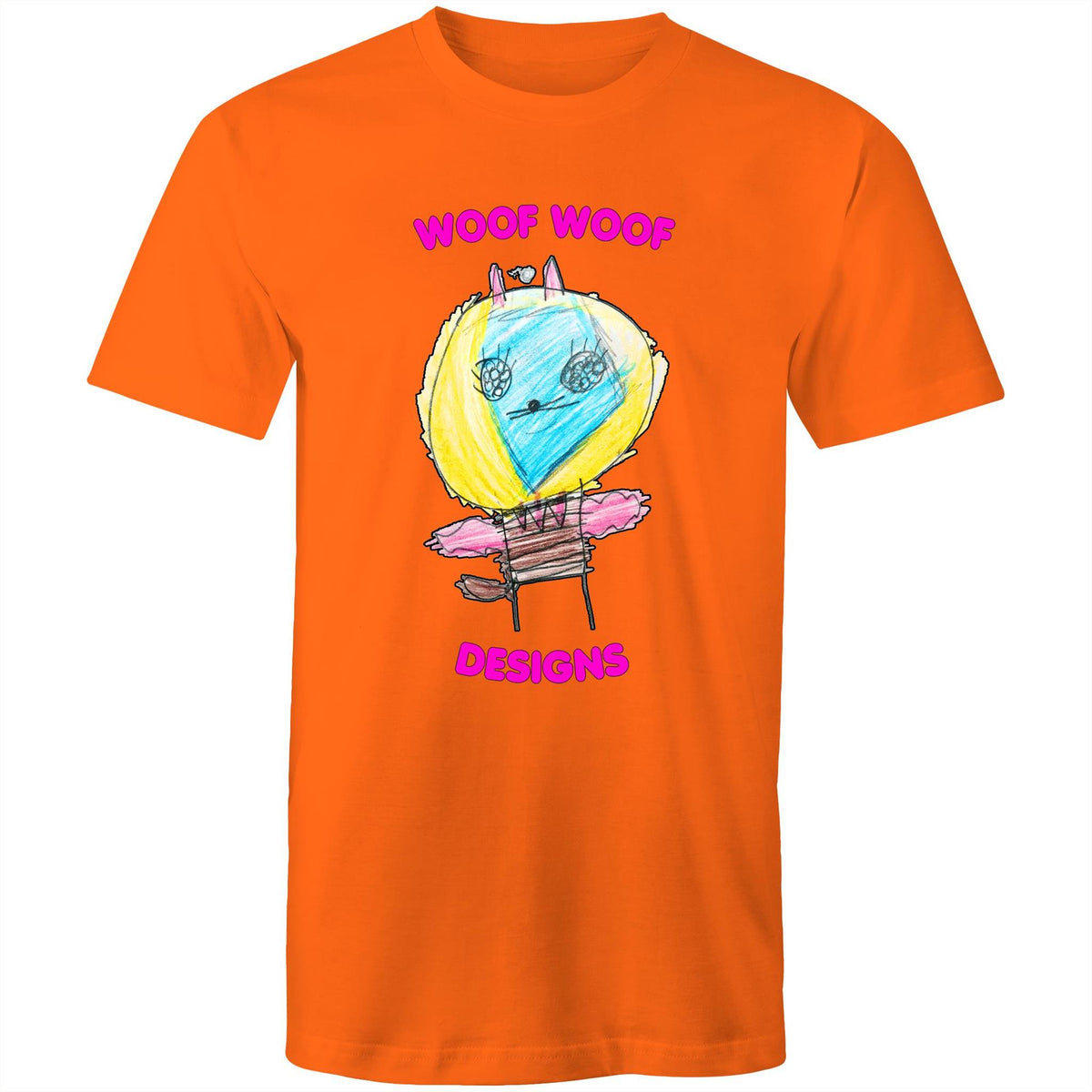 Space Ranger Cat artwork by Sikiraa on men’s as colour staple t-shirt, Orange