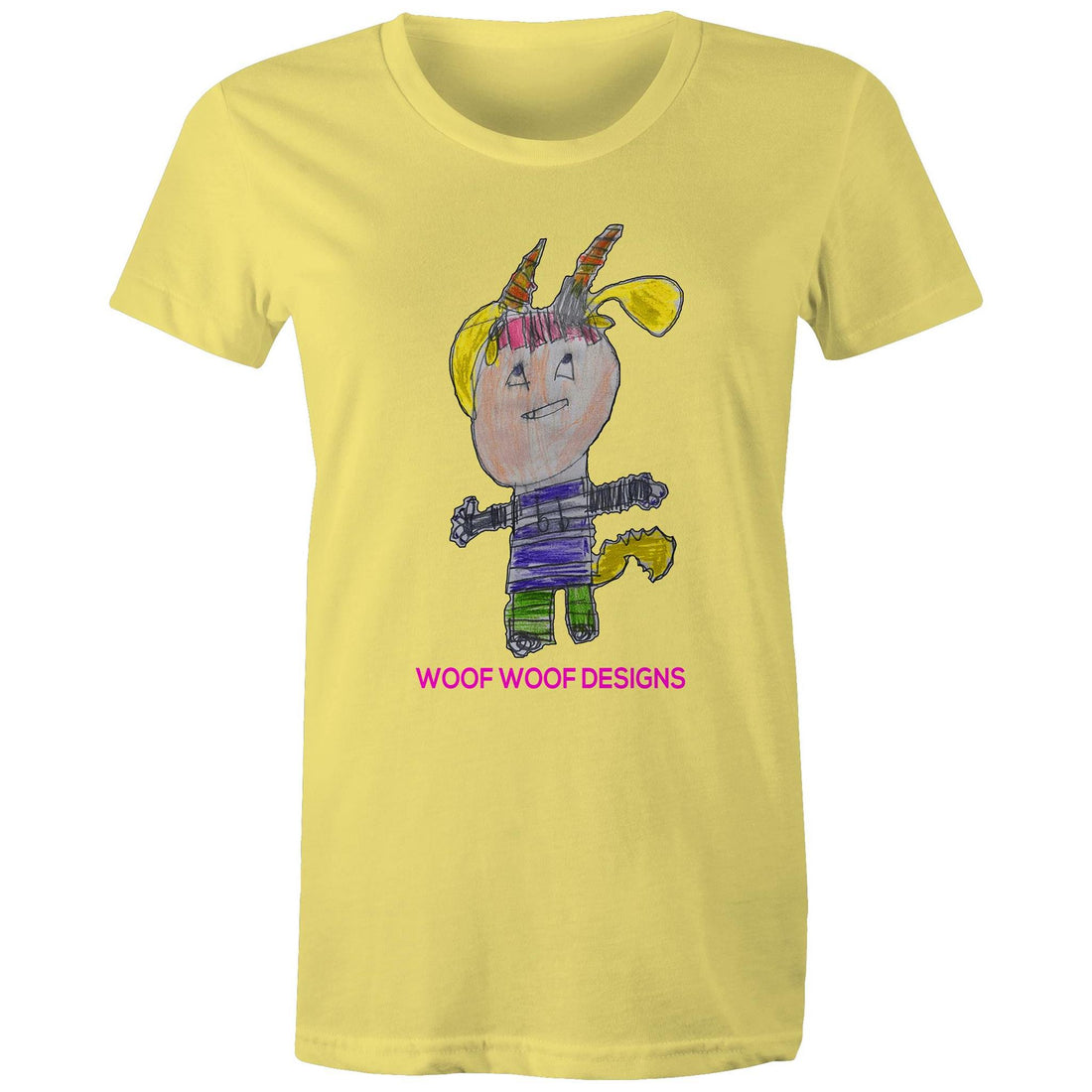 Kenya artwork by Sikiraa on women’s as colour maple tee, Yellow