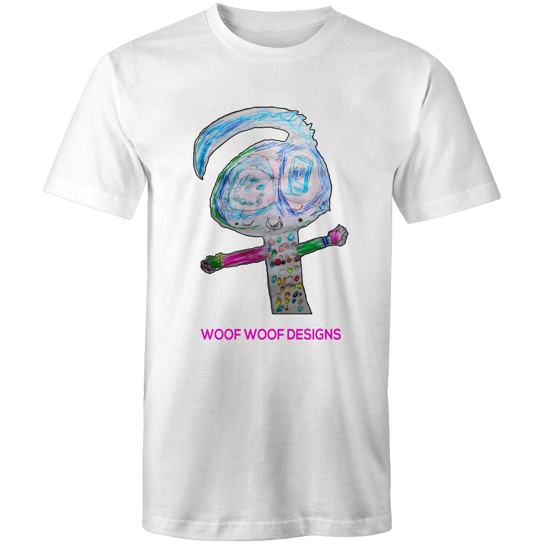 Spotty artwork by Sikiraa on men’s as colour staple t-shirt, White