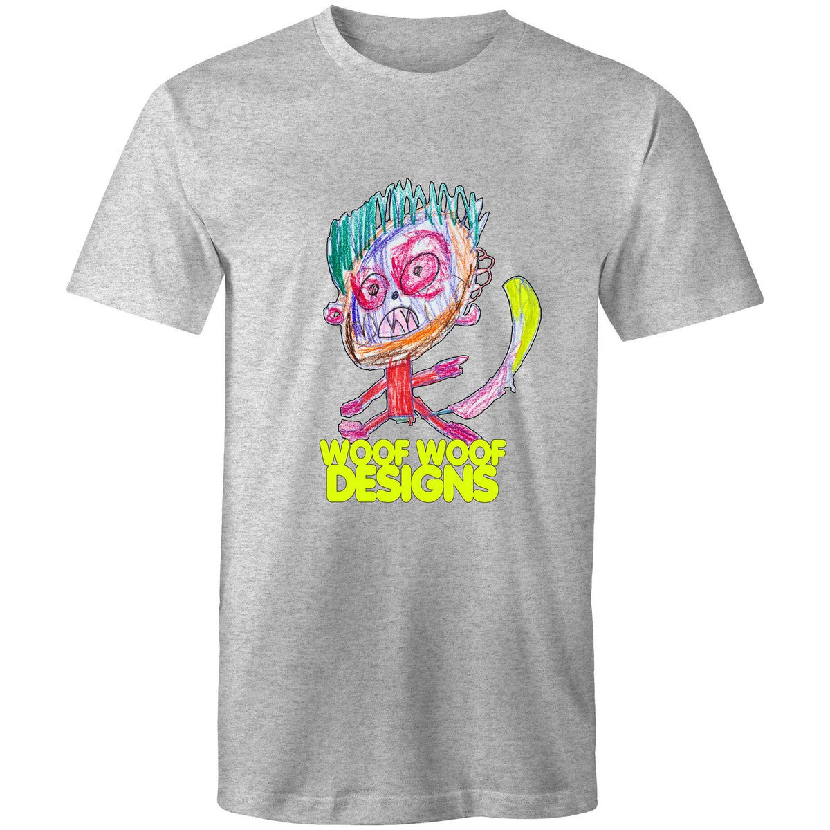 Monstro artwork by Sikiraa on men’s as colour staple t-shirt, Grey Marle