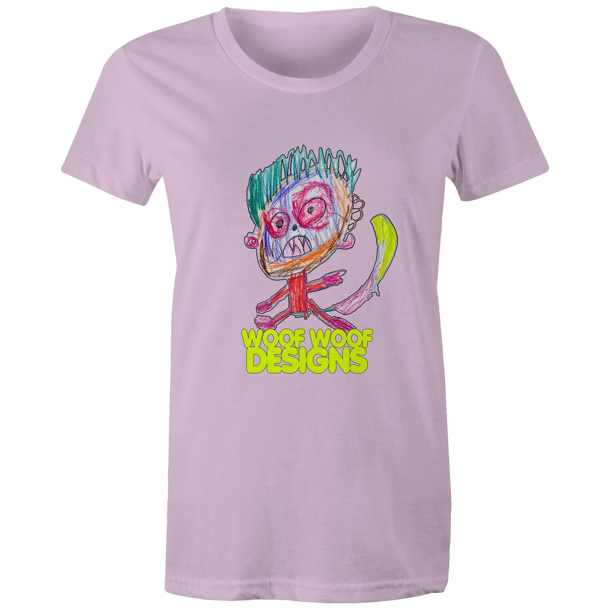 Monstro artwork by Sikiraa on women’s as colour maple tee, Lavender