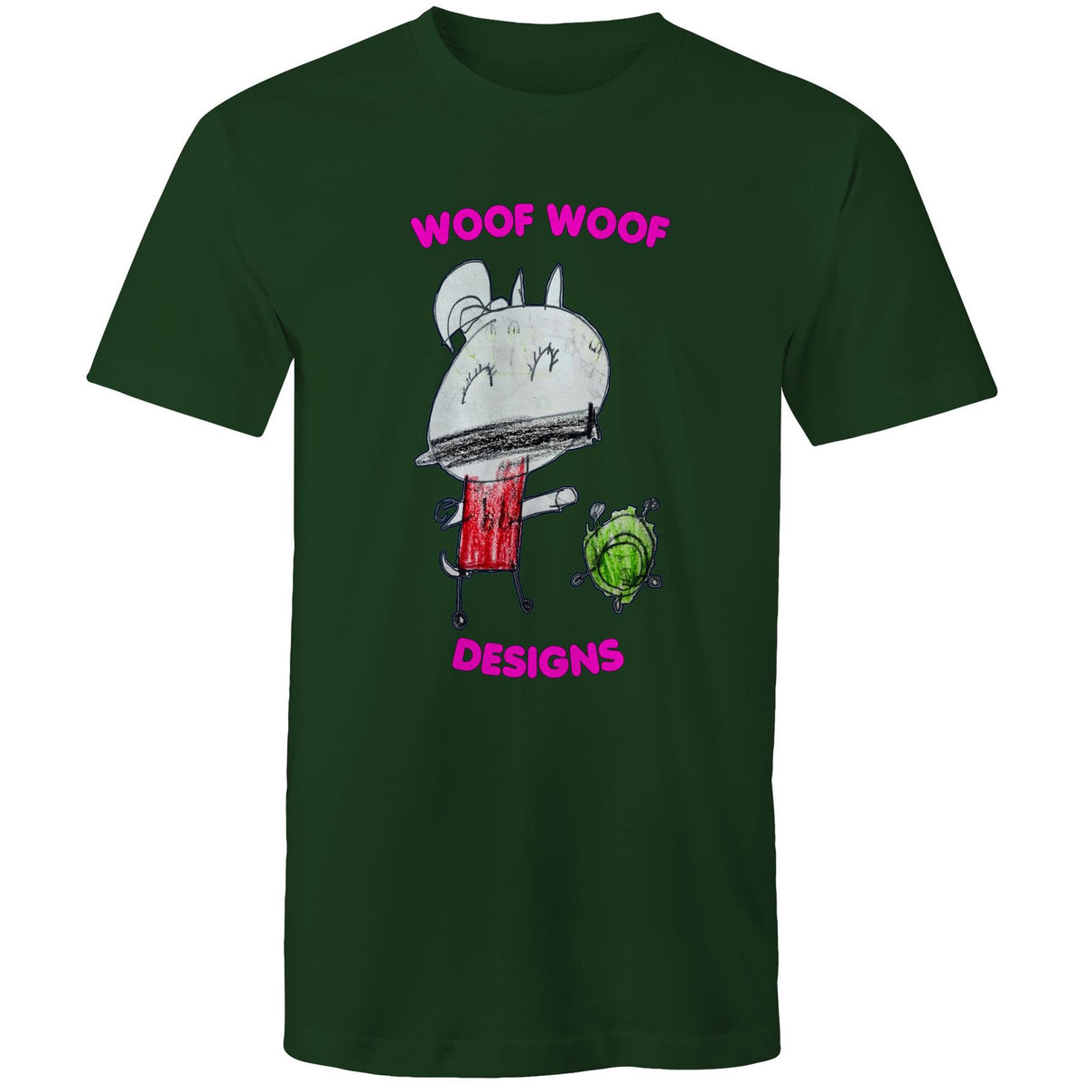 Coriny artwork by Sikiraa on men’s as colour staple t-shirt, Forest Green