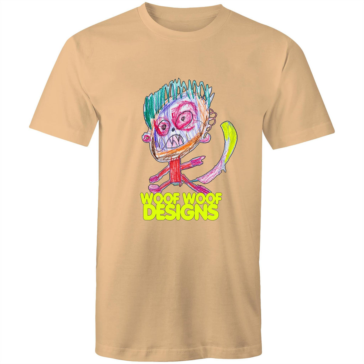 Monstro artwork by Sikiraa on men’s as colour staple t-shirt, Tan