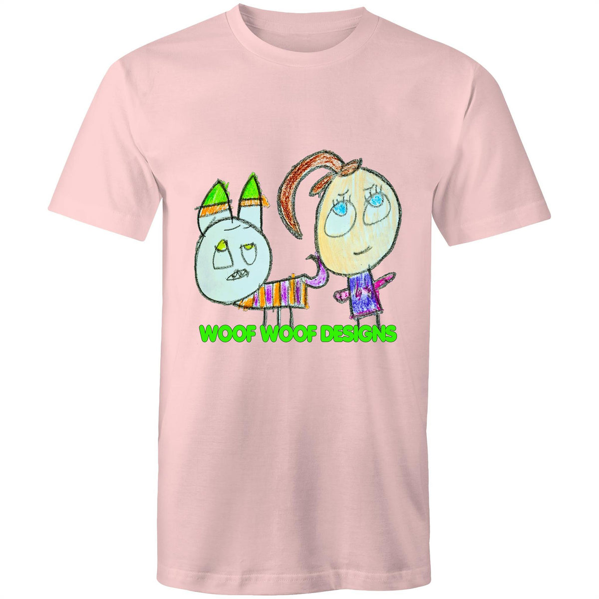 Caddy & Jade artwork by Sikiraa on men’s as colour staple t-shirt, Pink