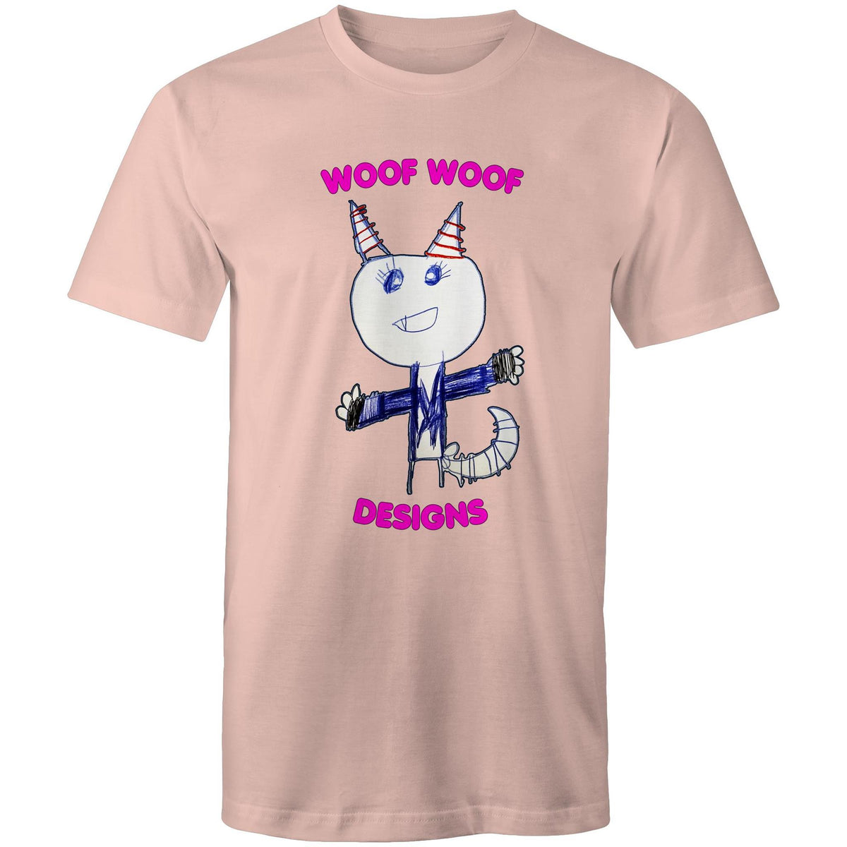 Knowy artwork by Sikiraa on men’s as colour staple t-shirt, Pale Pink