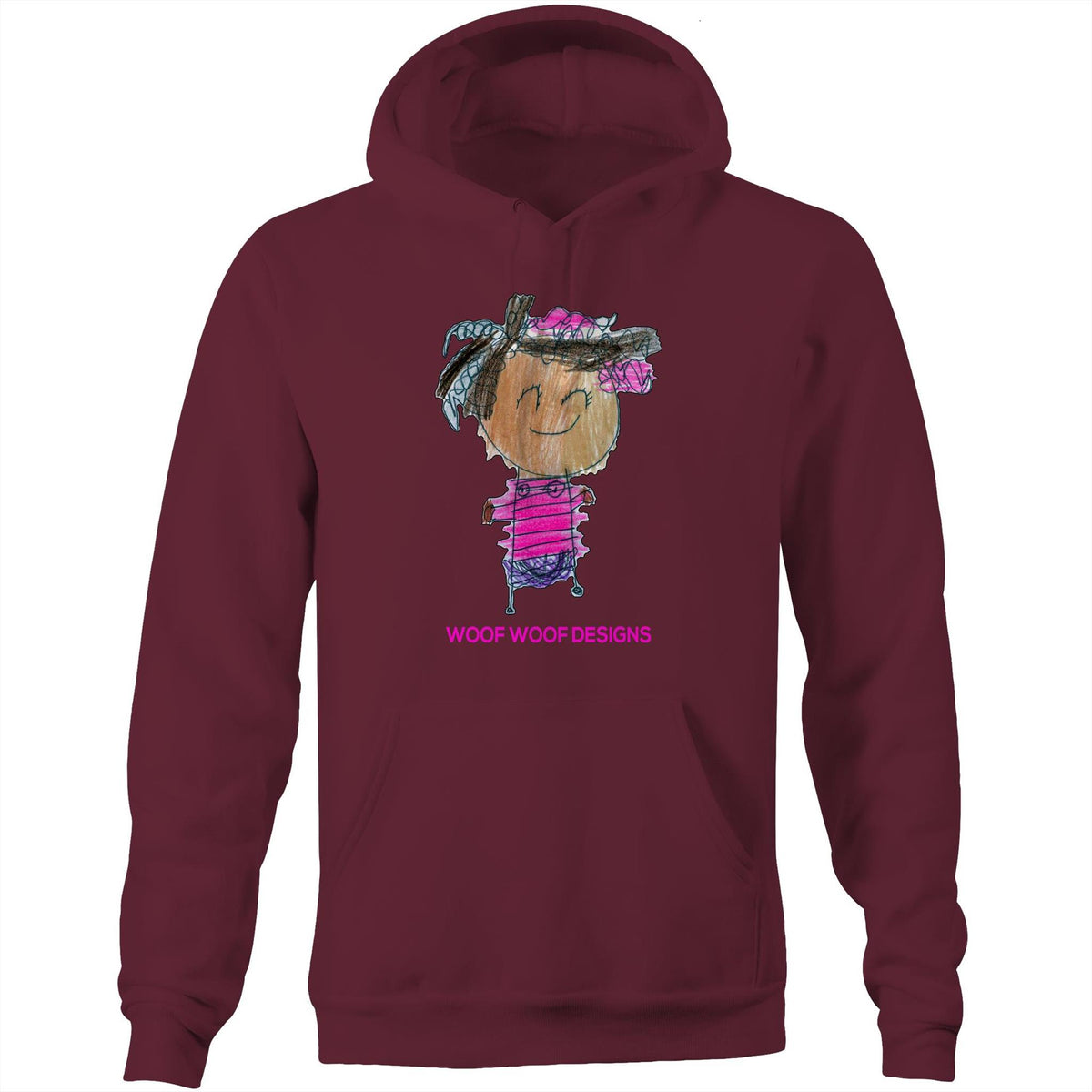 Party Siki artwork by Sikiraa on as colour stencil hoodie, Burgundy
