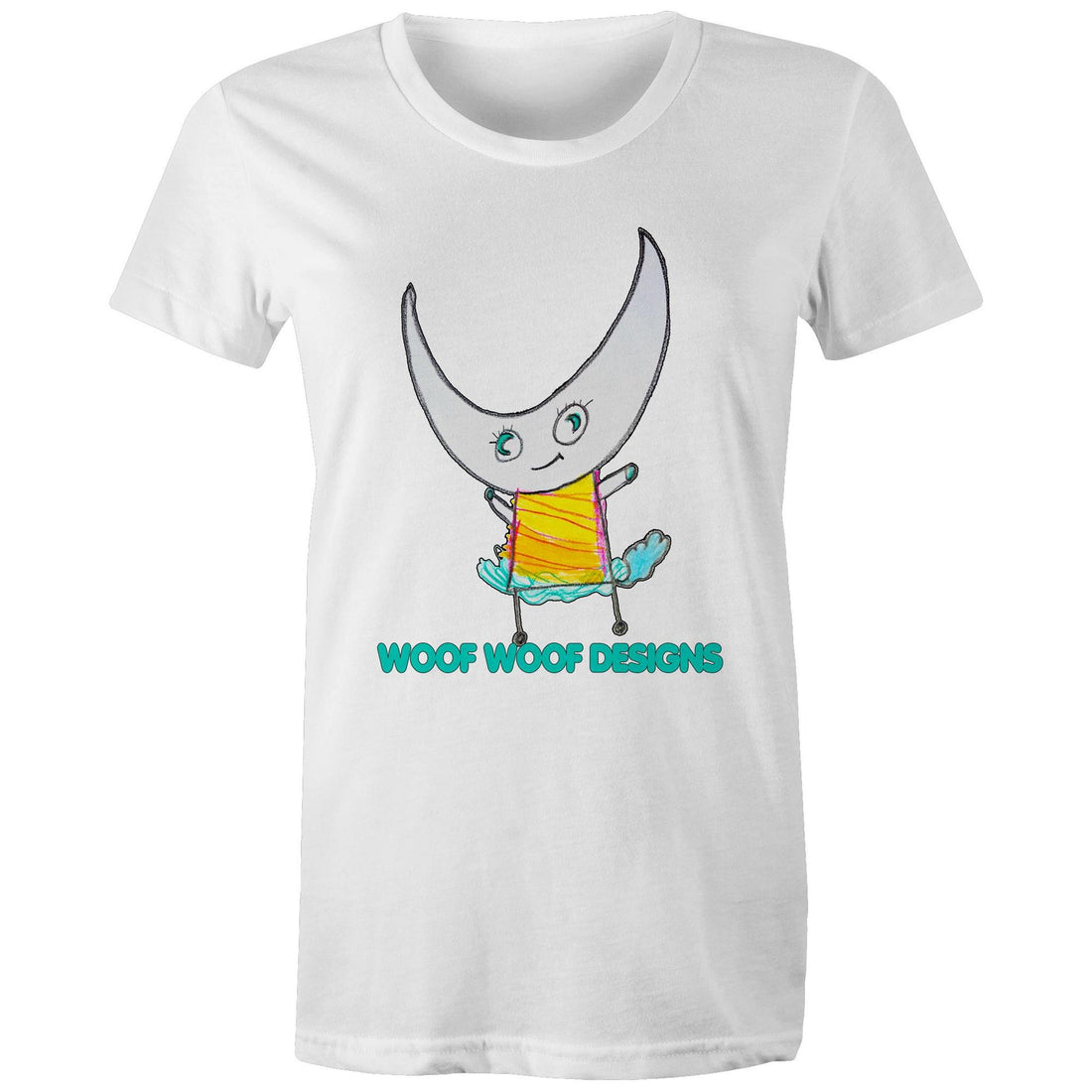 Swedee artwork by Sikiraa on women’s as colour maple tee, White