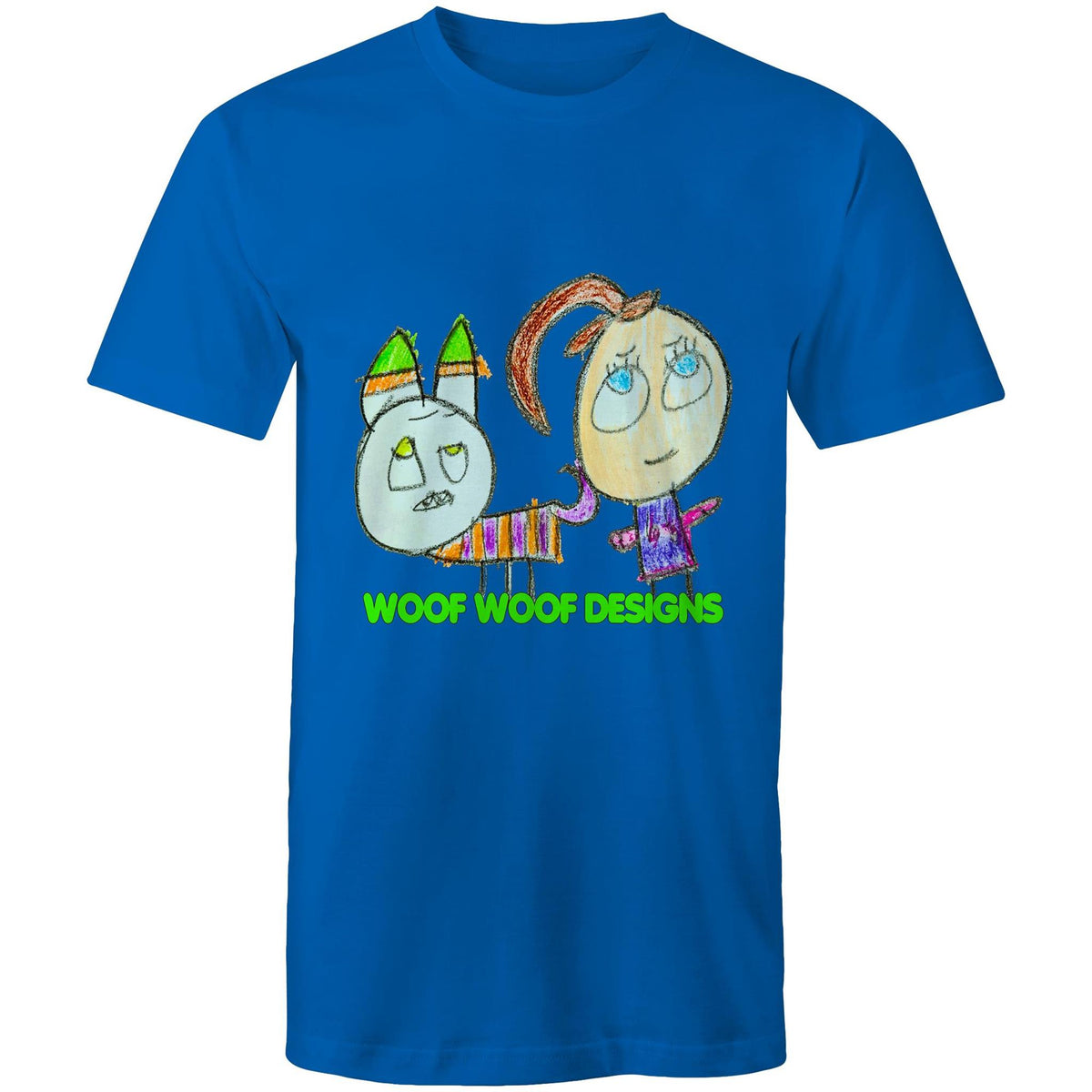 Caddy & Jade artwork by Sikiraa on men’s as colour staple t-shirt, Bright Royal