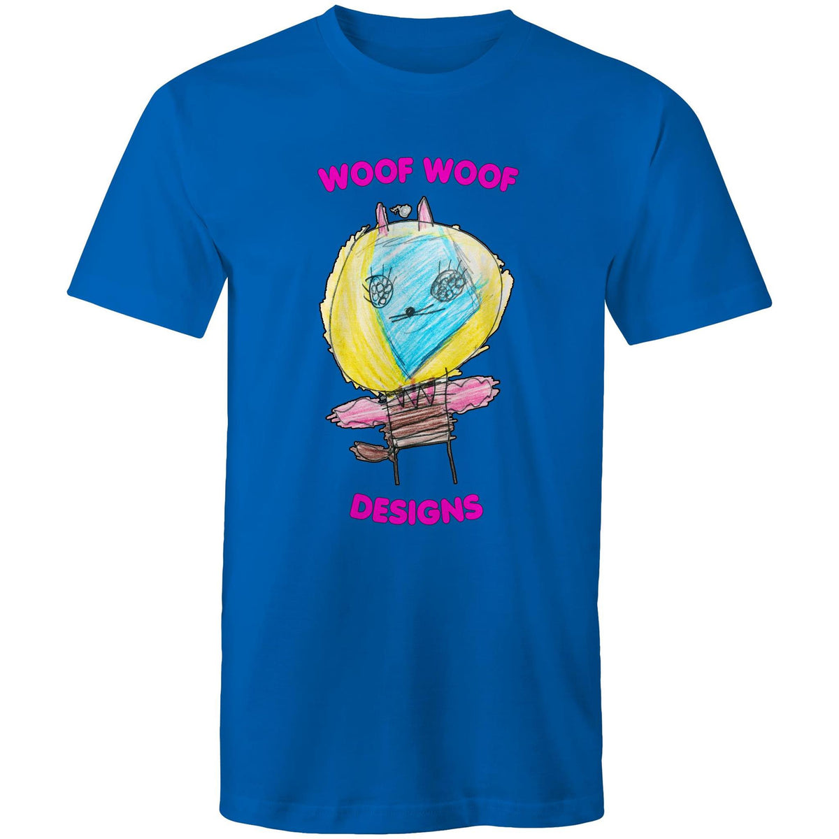 Space Ranger Cat artwork by Sikiraa on men’s as colour staple t-shirt, Bright Royal