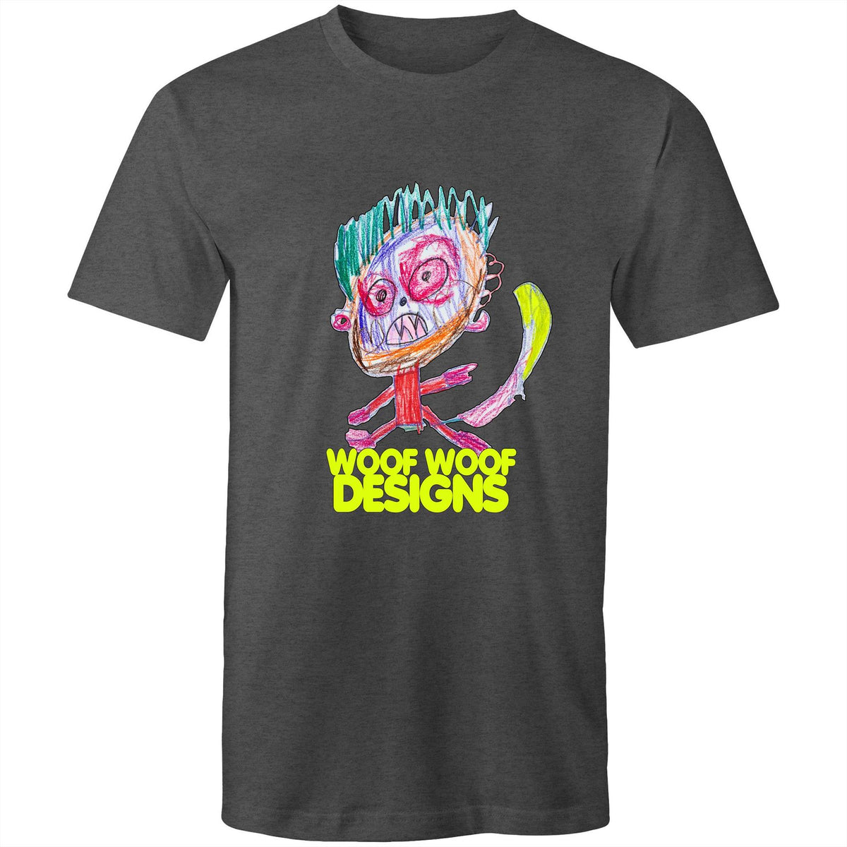 Monstro artwork by Sikiraa on men’s as colour staple t-shirt, Asphalt Marle